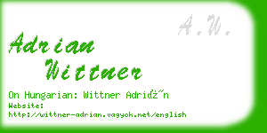 adrian wittner business card